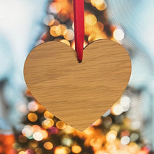 Load image into Gallery viewer, PERSONALISED CHRISTMAS WOODEN Heart - Any Message - Any Text - Hanging Heart - Christmas Decoration - Friend Gift - Custom Gift