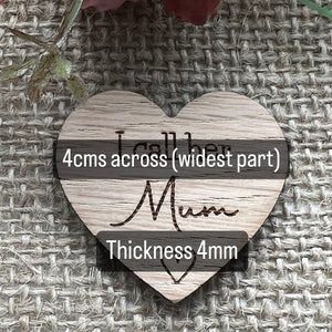 SYMPATHY POCKET HUG - Friend Memory - Family Loss - Personalised - Letter Box Gift - Oak Wood Heart with card - Angel in Heaven