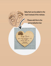 Load image into Gallery viewer, NEW BABY PERSONALISED Picture Frame - Keepsake Print - New Birth Gift - Baby Boy or Girl - Birth Details - Laser Engraved Heart