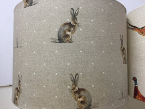 Drum lampshade - Stag, Hare and Woodland - Butterfly Crafts