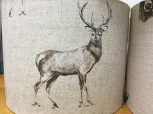 Load image into Gallery viewer, Drum lampshade - Stag, Hare and Woodland - Butterfly Crafts