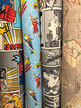 Load image into Gallery viewer, Fabric available by the metre - Atlas Beige, Aeroplanes, Sneakers, Comic by Marson - Butterfly Crafts