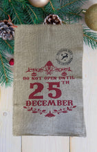 Load image into Gallery viewer, LARGE Christmas Hessian Sack - Choice of 4 Designs - Butterfly Crafts