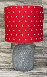 Drum Lampshade - Red Stars - Butterfly Crafts