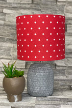 Load image into Gallery viewer, Drum Lampshade - Red Stars - Butterfly Crafts