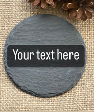 Load image into Gallery viewer, Personalised Slate Coaster - Custom Text - Butterfly Crafts