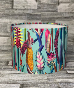 Velvet Lampshade, Handmade, Blue, Botanical, Lamp Shade - Butterfly Crafts