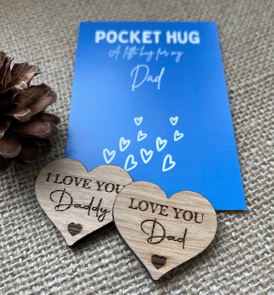 Papa bear, Pocket hug, Hug in a box, Dad gifts from daughter