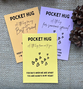 SISTER POCKET HUG - Heart shaped - Sister Gift - Oak 4cm - Letterbox Gift - Big Sis - Little Sis - Soul Sister - Butterfly Crafts
