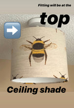 Load image into Gallery viewer, Drum Lampshade - Grey and Ochre, Berries - Butterfly Crafts