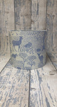 Load image into Gallery viewer, Drum Lampshade, Children&#39;s room, Woodland Forest Scene, Blue - Butterfly Crafts