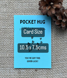 GOOD LUCK TOKEN - Pocket Hug - Heart shaped Wood - Good Luck Gift - Oak 4cm - Letterbox Gift - Butterfly Crafts