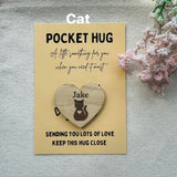 PET POCKET HUG - Pet Memory - Pet Loss - Personalised - Letter Box Gift - Oak Wood Heart with card - Rainbow Bridge - Butterfly Crafts