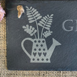 PERSONALISED SLATE SIGN - Grandma's Flower Garden - Grandad's Shed - Custom Made Plaque - 30 x 12cms - Grandparent Gift - Mother's Day - Butterfly Crafts