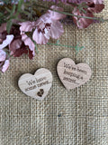 PREGNANCY ANNOUNCEMENT REVEAL - Personalised Wooden Heart Pocket Hug and Card - Baby Due Date - Expecting a baby - Butterfly Crafts