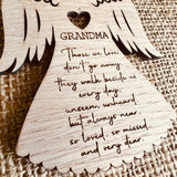 PERSONALISED ANGEL CHRISTMAS Ornament - Laser Engraved - Those we Love Don't Go Away - Hanging Tree Decoration - Memorial Gift - Butterfly Crafts