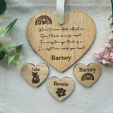 PET POCKET HUG and Matching Hanging Heart Gift - Pet Memory - Pet Loss - Personalised - Letter Box Gift - Rainbow Bridge - Butterfly Crafts