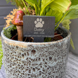 CUSTOM PET MEMORIAL Slate - Pet Grave Marker - Family Pet Loss - Dog, Cat, Chinchilla, Tortoise - Butterfly Crafts