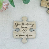 PERSONALISED PUZZLE PIECE Gift for Couples - Missing Piece - I Love you to Pieces - A Piece of Me - Anniversary Gift - Butterfly Crafts