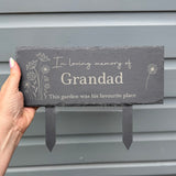 PERSONALISED SLATE GARDEN Sign - Your Own Words- Memorial Plaque - Large Stake Sign - Any Text - Butterfly Crafts