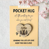 PET POCKET HUG - Pet Memory - Pet Loss - Personalised - Letter Box Gift - Oak Wood Heart with card - Rainbow Bridge - Butterfly Crafts