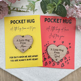 SON POCKET HUG - Heart shaped - Son Gift - Oak 4cm - Letterbox Gift - Amazing Son - Little Hug from Mum Dad - Butterfly Crafts