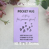 NIECE POCKET HUG - Heart shaped - Niece Gift - Oak 4cm - Letterbox Gift - Special Niece - Butterfly Crafts