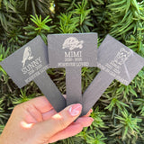 CUSTOM PET MEMORIAL Slate - Pet Grave Marker - Family Pet Loss - Dog, Cat, Chinchilla, Tortoise - Butterfly Crafts