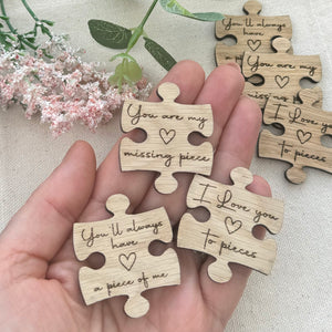 PERSONALISED PUZZLE PIECE Gift for Couples - Missing Piece - I Love you to Pieces - A Piece of Me - Anniversary Gift - Butterfly Crafts