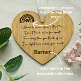 PET POCKET HUG and Matching Hanging Heart Gift - Pet Memory - Pet Loss - Personalised - Letter Box Gift - Rainbow Bridge - Butterfly Crafts