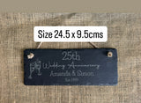 ANNIVERSARY SLATE SIGN - 25th,30th,40th,50th Wedding Anniversary Gift - Butterfly Crafts