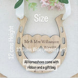 WEDDING HORSESHOE GIFT - Bride and Groom Gift - Personalised - Happy Couple - Good Luck - Congratulations on your Wedding Day - Butterfly Crafts