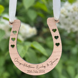 WEDDING HORSESHOE GIFT - Personalised - Bride Gift - Happy Couple - Good Luck - Congratulations on your Wedding Day - Anniversary Gift - Butterfly Crafts