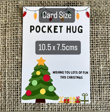 Load image into Gallery viewer, CHRISTMAS POCKET HUG - Personalised Gift - Wooden Star - Missing you Token - Laser Engraved Oak - Stocking Filler - Letterbox Gift