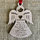 PERSONALISED ANGEL CHRISTMAS Ornament - Laser Engraved - Those we Love Don't Go Away - Hanging Tree Decoration - Memorial Gift - Butterfly Crafts