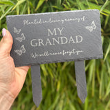 MEMORIAL GARDEN PLAQUE - 20x11cms  - Grave Marker - Birthday Memorial - Christmas Decoration