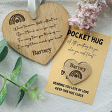 PET POCKET HUG and Matching Hanging Heart Gift - Pet Memory - Pet Loss - Personalised - Letter Box Gift - Rainbow Bridge - Butterfly Crafts