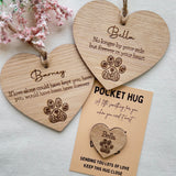 pet bereavement gift - one heart and a pocket hug set