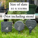 MEMORIAL GARDEN PLAQUE - Grave Marker - Birthday Memorial - Christmas Decoration