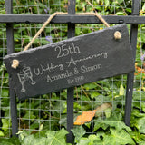 ANNIVERSARY SLATE SIGN - 25th,30th,40th,50th Wedding Anniversary Gift - Butterfly Crafts