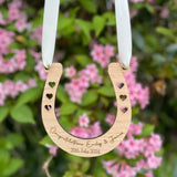 WEDDING HORSESHOE GIFT - Personalised - Bride Gift - Happy Couple - Good Luck - Congratulations on your Wedding Day - Anniversary Gift - Butterfly Crafts