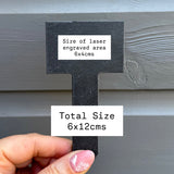 CUSTOM PET MEMORIAL Slate - Pet Grave Marker - Family Pet Loss - Dog, Cat, Chinchilla, Tortoise - Butterfly Crafts