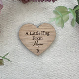 DAUGHTER POCKET HUG - Heart shaped - Daughter Gift - Oak 4cm - Letterbox Gift - Gorgeous Daughter - Little Hug from Mum - Butterfly Crafts