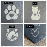 PERSONALISED MEMORIAL PLAQUE - Large Slate Heart 25cms - In Memory Of - Pet Loss Gift - Garden Sign - Those we Love Don't go Away