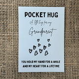 NAN POCKET HUG - Heart shaped - Nanny Gift - Oak 4cm - Letterbox Gift - Best Grandma - Love you nanny - Can be personalised - Butterfly Crafts