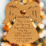 PERSONALISED ANGEL CHRISTMAS Ornament - Laser Engraved - Those we Love Don't Go Away - Hanging Tree Decoration - Memorial Gift - Butterfly Crafts