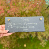 ANNIVERSARY SLATE SIGN - 25th,30th,40th,50th Wedding Anniversary Gift - Butterfly Crafts