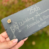 ANNIVERSARY SLATE SIGN - 25th,30th,40th,50th Wedding Anniversary Gift - Butterfly Crafts