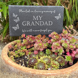 MEMORIAL GARDEN PLAQUE - 20x11cms  - Grave Marker - Birthday Memorial - Christmas Decoration