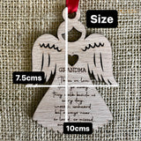 PERSONALISED ANGEL CHRISTMAS Ornament - Laser Engraved - Those we Love Don't Go Away - Hanging Tree Decoration - Memorial Gift - Butterfly Crafts